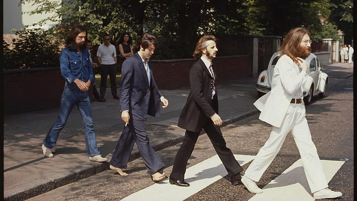 Beatles, Paul McCartney, John Lennon, George Harrison, Ringo Starr, müzisyen, Abbey Road, yaya geçidi, HD masaüstü duvar kağıdı