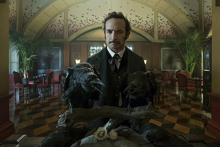 Altered Carbon, Edgar Allan Poe, cuervo, en interiores, series de televisión, TV, Fondo de pantalla HD