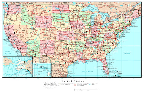 Misc, mapa dos EUA, mapa, EUA, mapa dos Estados Unidos da América, mapa dos EUA, HD papel de parede HD wallpaper