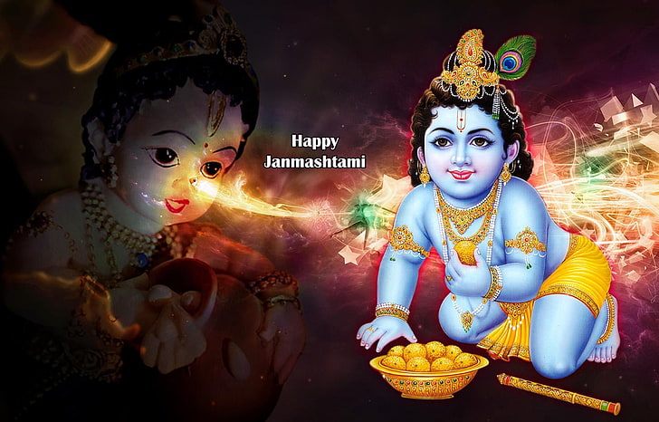 Janmashtami Festivals, Lord Krishna, Festivals / Holidays, Janmashtami, festival, tuan krishna, Wallpaper HD