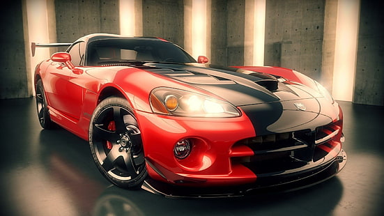 2014 Dodge Viper SRT, czerwono-czarny samochód sportowy, samochody, 1920x1080, dodge viper, srt viper, Tapety HD HD wallpaper