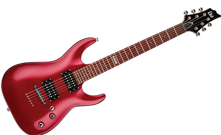 Musique Rock guitare électrique rouge, fond blanc, musique, guitare, rock, design, cool, instrument, electricguitar, whitebackground, redguitar, Fond d'écran HD