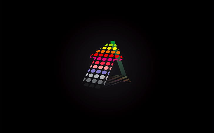 Colorful Arrow, background, dark, design, HD wallpaper