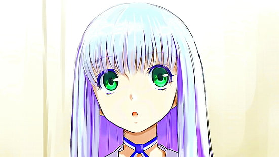 Anime, Anime Girls, violettes Haar, offener Mund, grüne Augen, langes Haar, wegsehen, Aoki Hagane no Arpeggio, Iona (Aoki Hagane no Arpeggio), HD-Hintergrundbild HD wallpaper