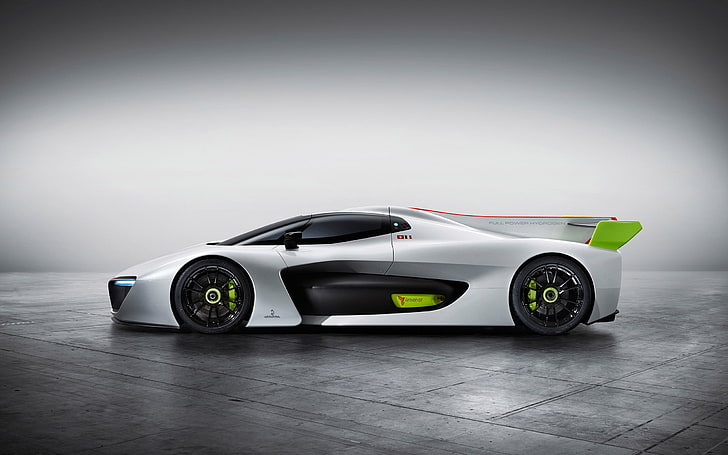 silver supercar concept, Pininfarina H2 Speed, car, vehicle, electric car, concept cars, HD wallpaper