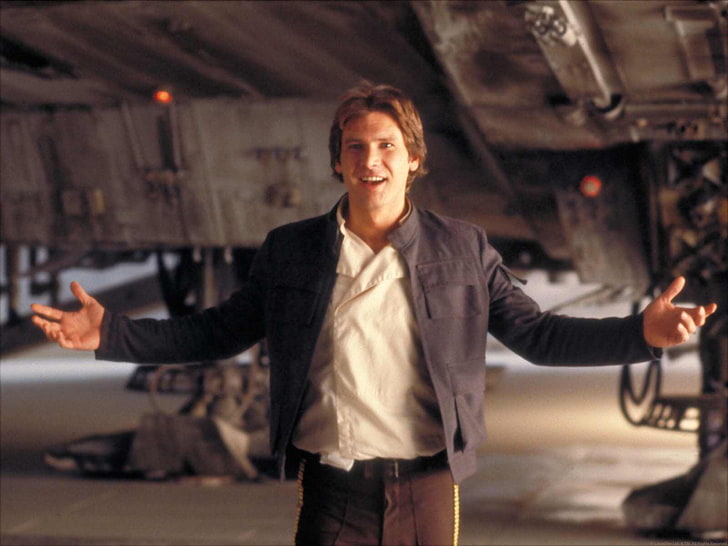 men's black jacket, Harrison Ford, Han Solo, Star Wars, movies, HD wallpaper