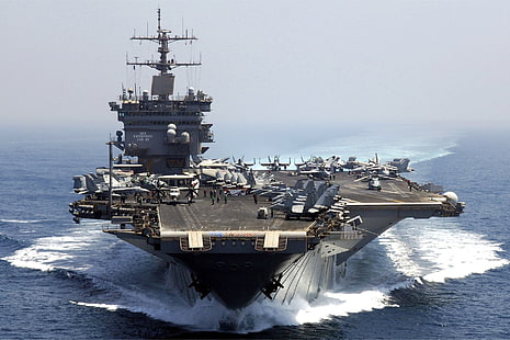 havet, kämpar, däck, Enterprise, med kärnkraft, första hangarfartyg, numret CVN-65, tillägget, HD tapet HD wallpaper