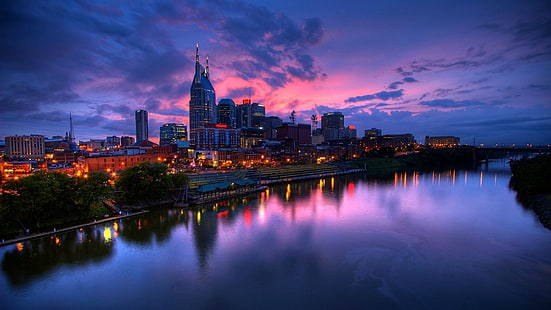città, Nashville, Tennessee, Sfondo HD HD wallpaper