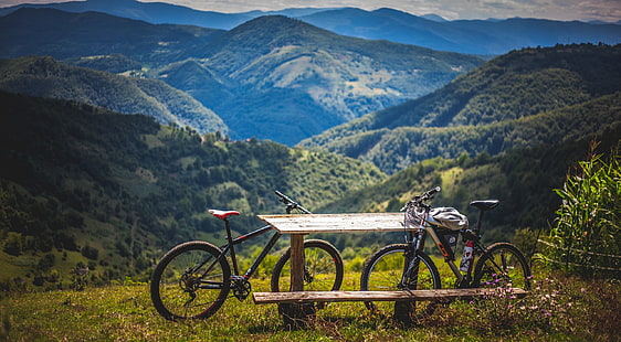Biciclette, sport, mountain bike, biciclette, sport, ciclismo, mtb, paesaggio, bosna, bosnia, Sfondo HD HD wallpaper