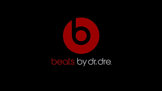 โลโก้ Beats by Dr. Dre พร้อมข้อความซ้อนทับเพลงดร. เต้นโดย dr.dre เต้นหมอ dr.dre Dre lable, วอลล์เปเปอร์ HD HD wallpaper