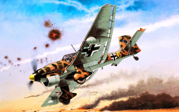 Ju 87b Stuka Militärflygplan Hd Bakgrund 2560 × 1600, HD tapet