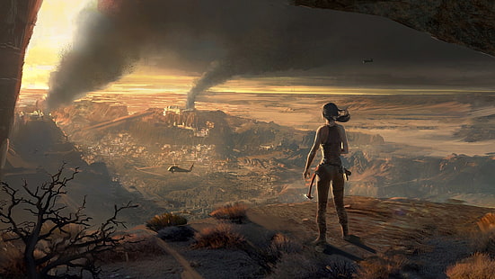 Digitale Tapete Tomb Raiders, Tomb Raider, Aufstieg des Tomb Raiders, Lara Croft, Videospiele, Konzeptkunst, HD-Hintergrundbild HD wallpaper