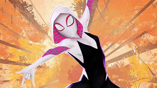 Spider-Gwen dans Spider-Man Into the Spider-Verse 5K, dans, spider-man, The, Spider-Verse, Spider-Gwen, Fond d'écran HD HD wallpaper