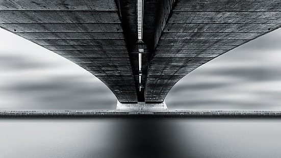 bridge, monochrome, architecture, HD wallpaper HD wallpaper