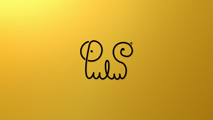 simple background, logo, text, symbols, Zoidberg, Futurama, yellow background, minimalism, HD wallpaper