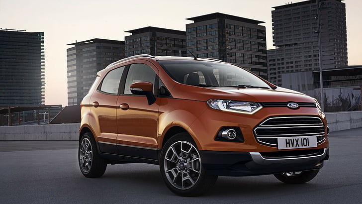 brown Ford Ecosport, Ford EcoSport, ecosafe, SUV, Ford, Gen 2, SYNC, crossover, Titanium, LHD, front, HD wallpaper