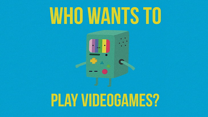 grön handhållen videospelkonsol illustation, Adventure Time, BMO, HD tapet