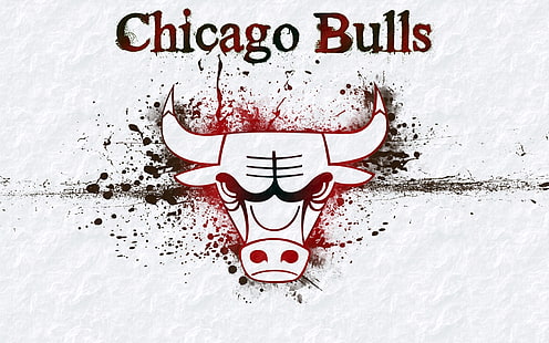 Chicago Bulls logotyp tapet, bakgrund, logotyp, NBA, Chicago Bulls, tjur, basket, HD tapet HD wallpaper
