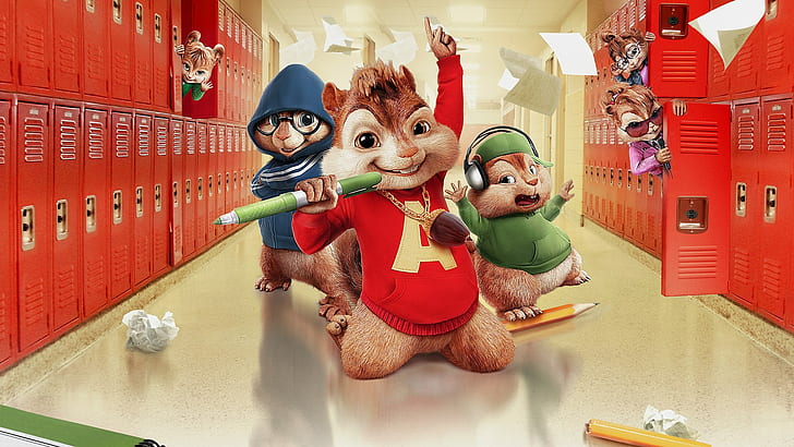 alvin and the chipmunks the squeakquel, HD wallpaper