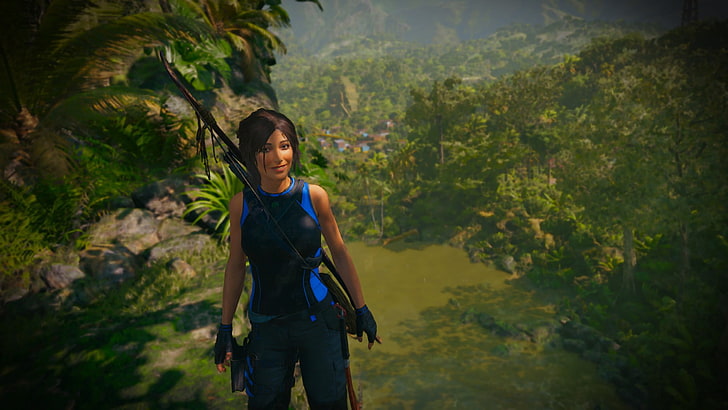 Shadow of the Tomb Raider, Tomb Raider, Lara Croft, gry komputerowe, gry wideo, zrzuty ekranu, ludzie, Tapety HD