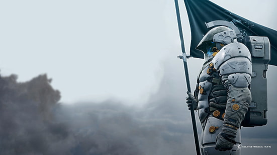 Der Anzug, Flagge, Logo, Kojima Productions, Hideo Kojima, Death Stranding, HD-Hintergrundbild HD wallpaper