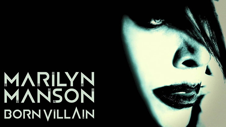 Marilyn Manson, typography, simple background, music, musician, rock and roll, HD wallpaper