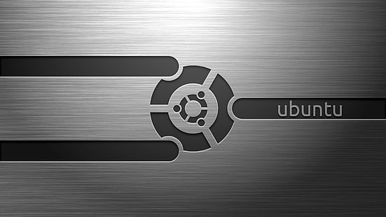 灰色のUbuntuロゴ、テクノロジー、Ubuntu、Linux、オペレーティングシステム、 HDデスクトップの壁紙 HD wallpaper
