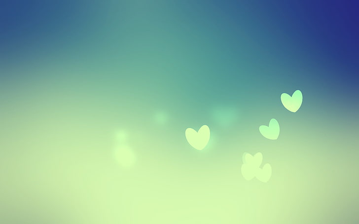 green heart wallpaper, green, background, hearts, HD wallpaper