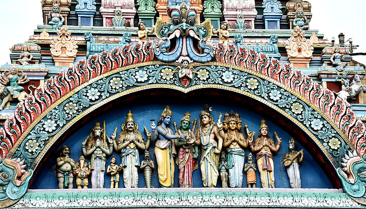 colorful, deity, heritage, hindu, madurai, marriage, meenakshi, old, siva, spirituality, sundareswarar, temple, HD wallpaper