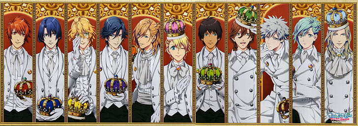 Aijima, Cecil, Kotobuki, Kurusu, Natsuki, Prinz-Sama, Reiji, Shinomiya, Shou, Uta, HD-Hintergrundbild