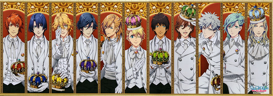 Aijima, Cecil, Kotobuki, Kurusu, Natsuki, Prinz-Sama, Reiji, Shinomiya, Shou, Uta, HD-Hintergrundbild HD wallpaper