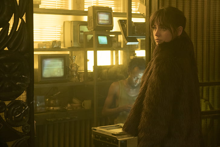 Blade Runner 2049, movies, women, actress, Ana de Armas, fur coats, Joi, Blade Runner, HD wallpaper