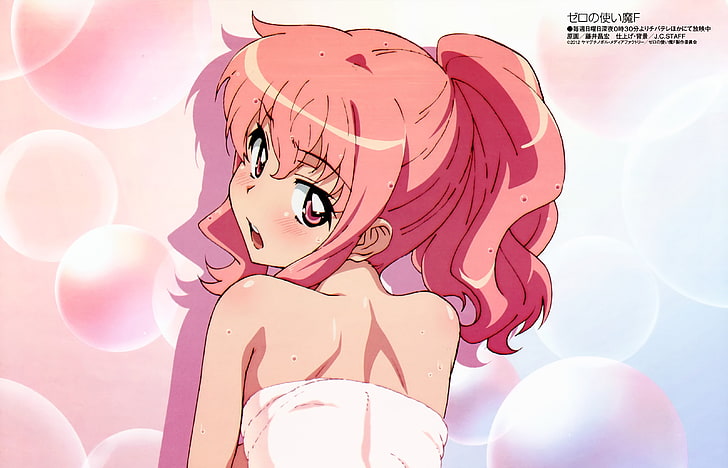 zero from Familiar Of Zero, zero no tsukaima, girl, pink hair, look, HD wallpaper