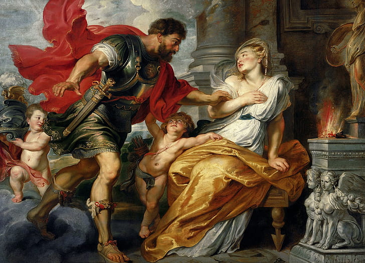 picture, Peter Paul Rubens, mythology, Pieter Paul Rubens, Mars and Rhea Silvia, HD wallpaper