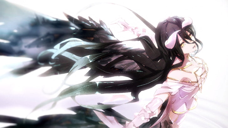 Mädchen Anime Charakter Hintergrundbild, Anime, Overlord, Albedo (Overlord), Overlord (Anime), HD-Hintergrundbild