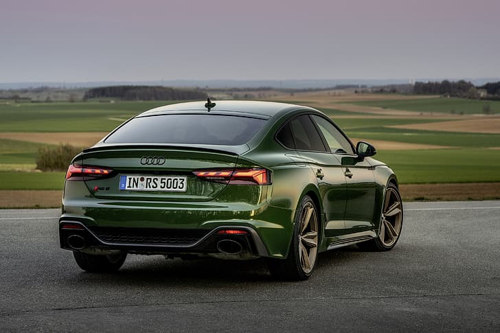 Audi, зелен, задник, RS 5, 2020, RS5 Sportback, HD тапет