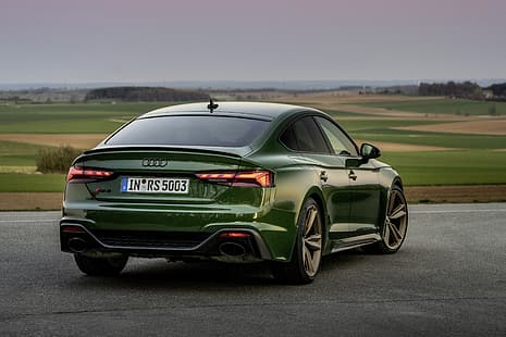 Audi, grön, ass, RS 5, 2020, RS5 Sportback, HD tapet HD wallpaper