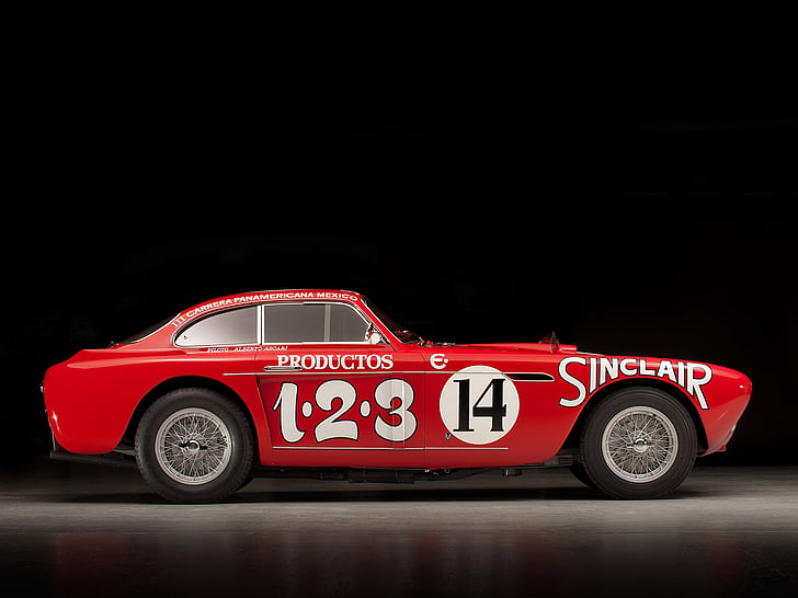 1952, 340, berlinetta, ferrari, mexico, race, racing, retro, supercar, supercars, vignale, HD wallpaper