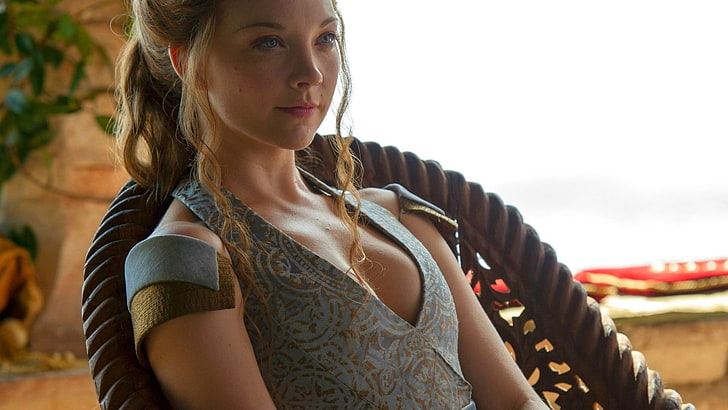 blusa cinza feminina, Natalie Dormer, Margaery Tyrell, Game of Thrones, mulheres, HD papel de parede
