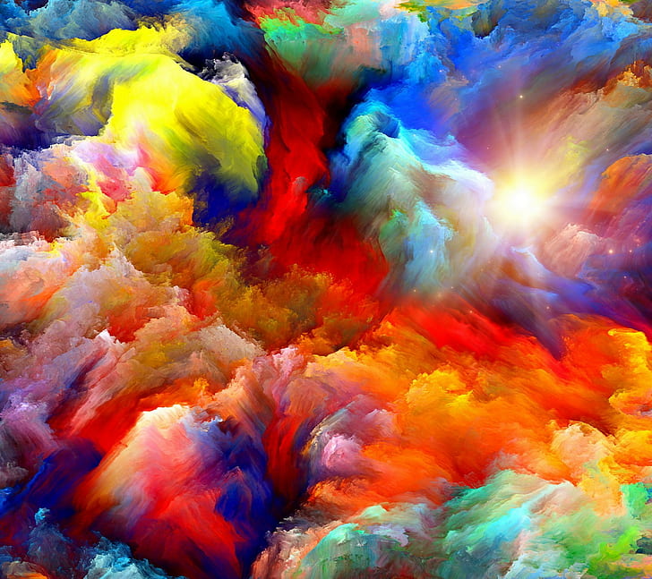 penuh warna, abstrak, Wallpaper HD
