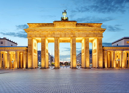 Anıtlar, Brandenburg Kapısı, Berlin, Almanya, Heykel, HD masaüstü duvar kağıdı HD wallpaper