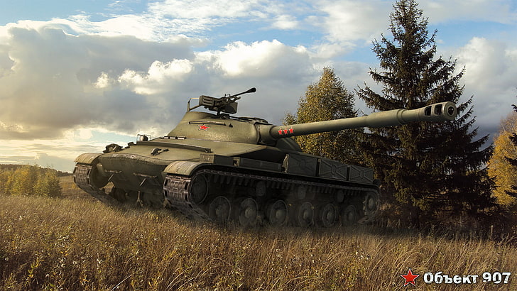 armored tank wallpaper, tank, USSR, tanks, WoT, World of Tanks, Wargaming.Net, BigWorld, Object 907, HD wallpaper
