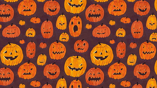 zucca, Halloween, Sfondo HD HD wallpaper