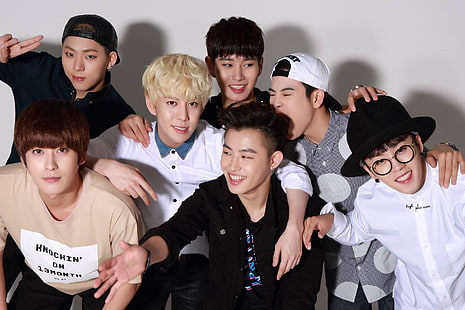 camisa de vestido preto e branco dos homens, Blockb, K-pop, Zico, Jaehyo, P.O, Park Kyung, B-Bomb, Taeil, músico, homens, coreano, HD papel de parede HD wallpaper