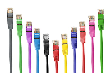 cable, connection, data processing, fs, lan, lan cable, line, network, network cables, network connector, patch, patch cable, plug, rj, rj 45, rj45, HD wallpaper HD wallpaper