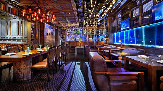 مطعم ، كرسي ، تصميم داخلي ، بار ، حانة ، كرسي بذراعين، خلفية HD HD wallpaper