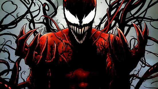 Carnage Spider-man HD, cartoon/comic, man, spider, carnage, HD wallpaper HD wallpaper