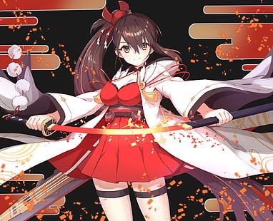 Anime, Anime Girls, Azur Lane, Zuikaku (Azur Lane), Katana, HD-Hintergrundbild HD wallpaper