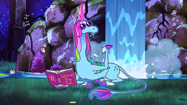 blue and pink unicorn illustration, Gravity Falls, unicorns, HD wallpaper