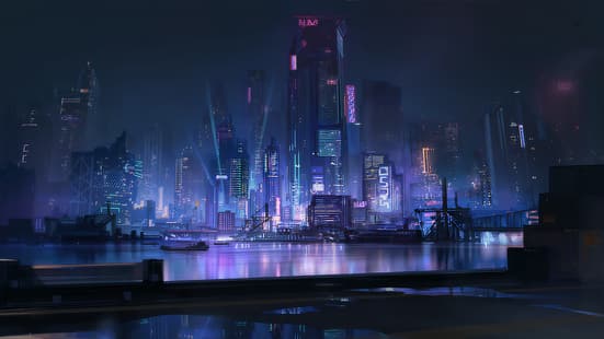  city, Arknights, Lungmen (Arknights), HD wallpaper HD wallpaper